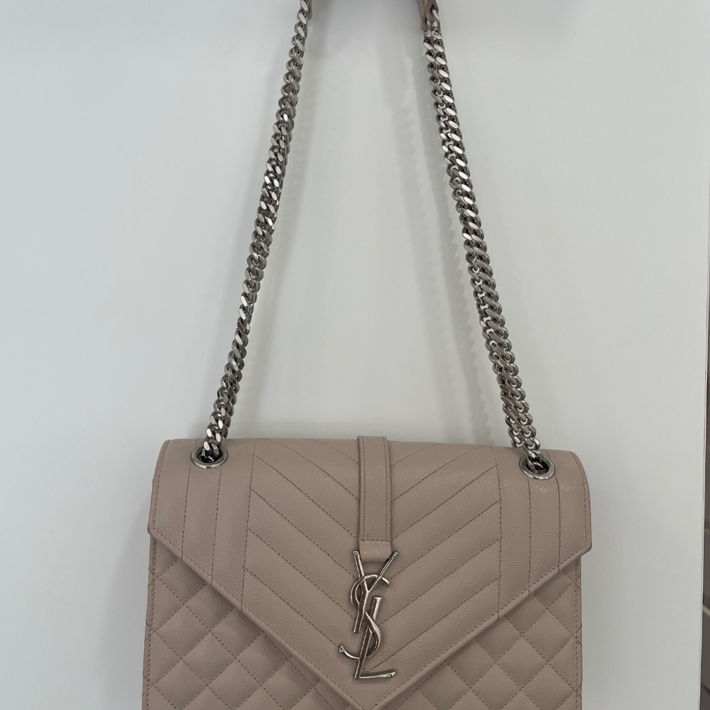 Saint Laurent YSL pink blush leather handbag, medium - Picture 2 of 8